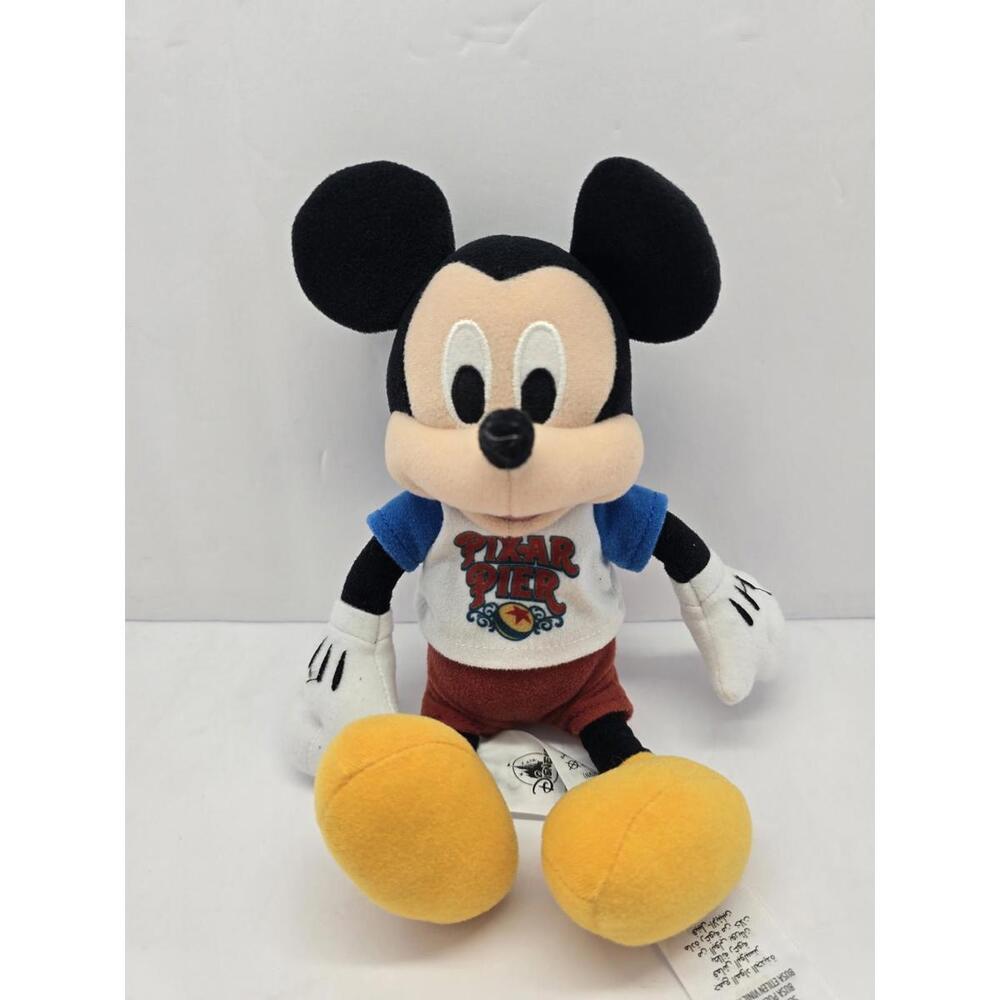 Mickey Mouse Stuffed Toy Disney Parks Pixar Pier Disneyland Souvenir Plush 10"